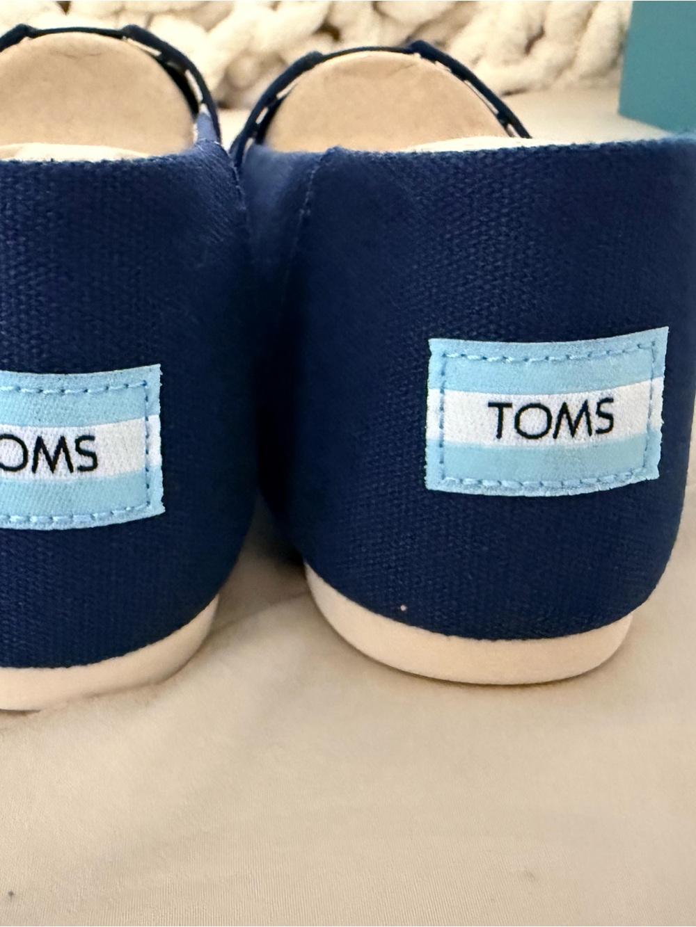 TOMS Alpargata Women’s Navy Canvas Slip On Shoes Size 9.5 - Picture 3 of 10